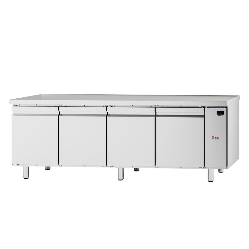 Table réfrigérée pâtissière négative -20/-10°C sans dosseret - 4 portes - Sans groupe - 620 L - TPP84NSG - NEOS - Ilsa