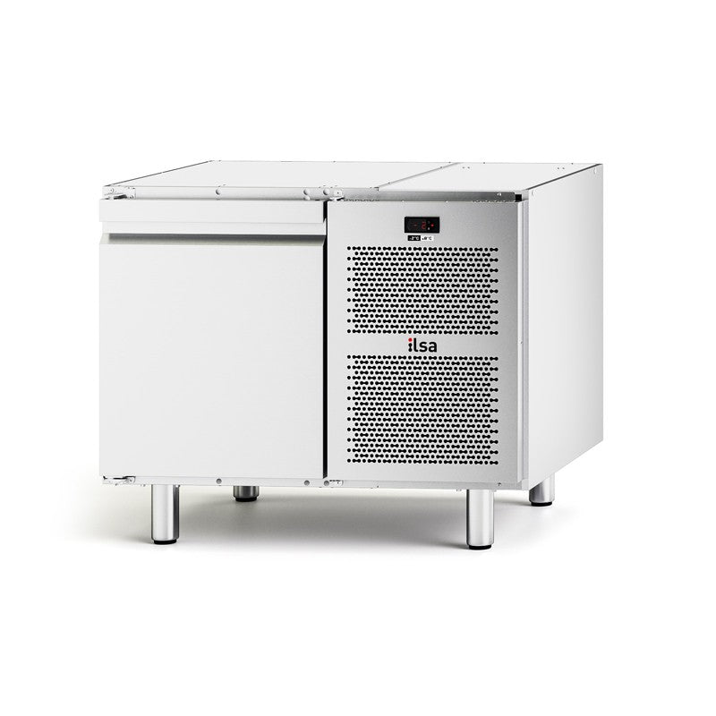 Table réfrigérée pâtissière positive -2/+8°C sans plan de travail - 1 porte - Avec groupe - 130 L - TPS81P - NEOS - Ilsa