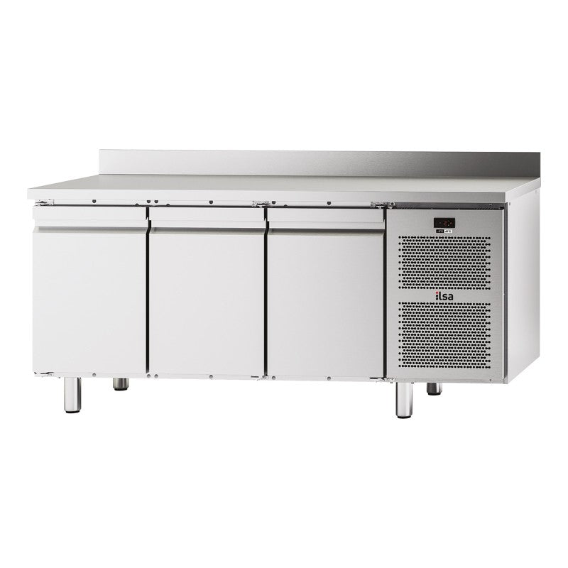 Table réfrigérée positive -2/+8°C avec groupe - 3 portes - Avec dosseret - NEOS - Ilsa