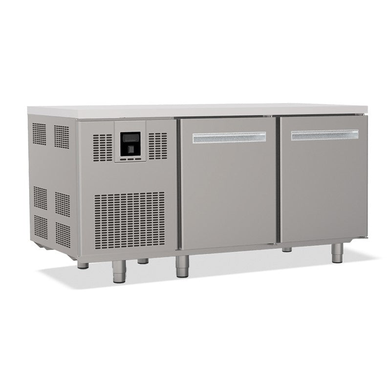 Tables réfrigérées pâtissières positives +2/+8 °C - Sans dessus - Avec groupe logé - Prof. 810 mm - 2 portes - Nosem