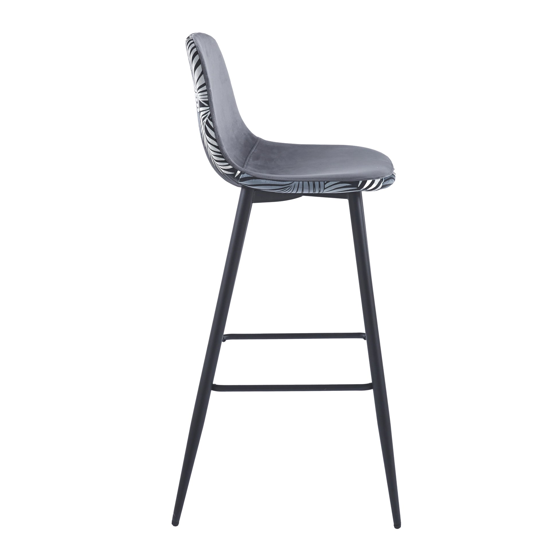 Tabouret YUMI Floral - Gris