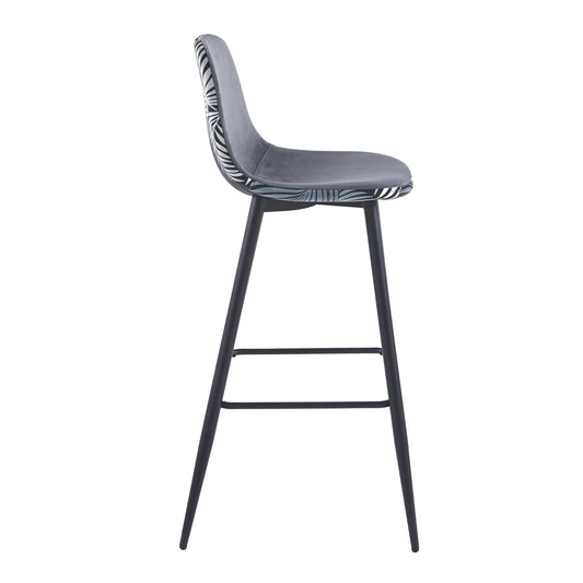 Tabouret YUMI Floral - Gris