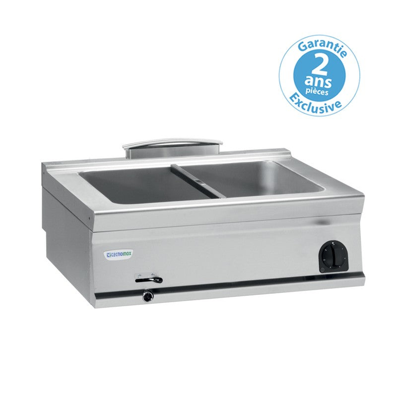 Bain-marie GN2/1 gaz à poser - Gamme 700 - Largeur 800 mm - Tecnoinox