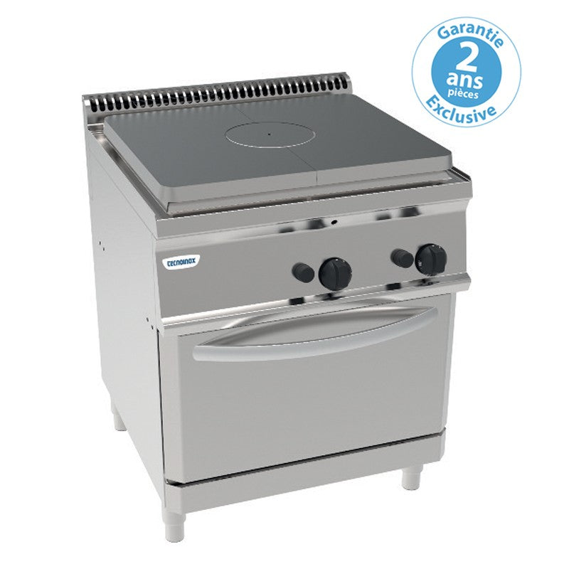Fourneau dessus gaz sur four gaz - Plaque coup de feu - Gamme 700 - Modules 350 - Tecnoinox