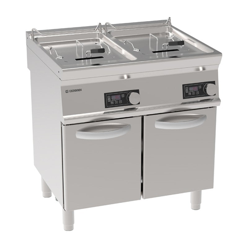 Friteuse électrique sur coffre - 2 x 13 litres - Commandes électroniques - Gamme 700 - Module 400 - Tecnoinox