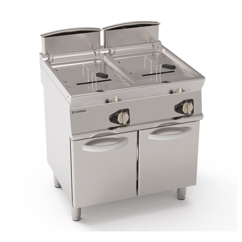 Friteuse sur coffre gaz avec cuve en V - 2 x17 litres - Gamme 900 - Module 400 - Tecnoinox