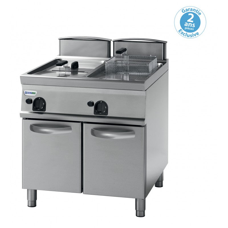 Friteuse sur coffre gaz avec tuyères traversant la cuve - 2 x 17 litres - Gamme 900 - Modules 400 - Tecnoinox