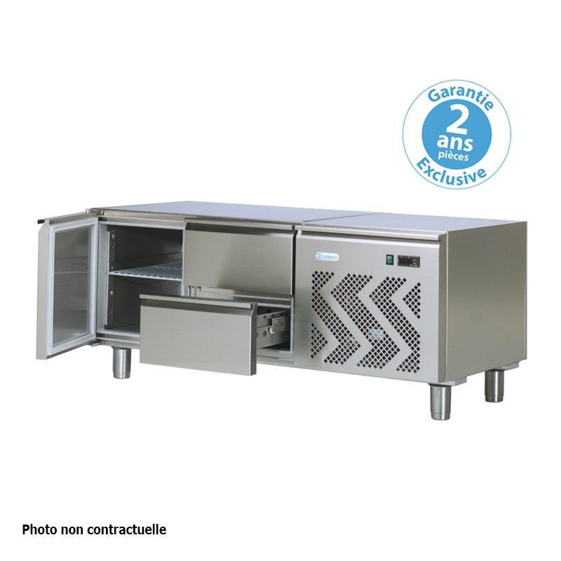 Soubassement réfrigéré - 3 portes - 195 litres - Gamme 700 - Tecnoinox