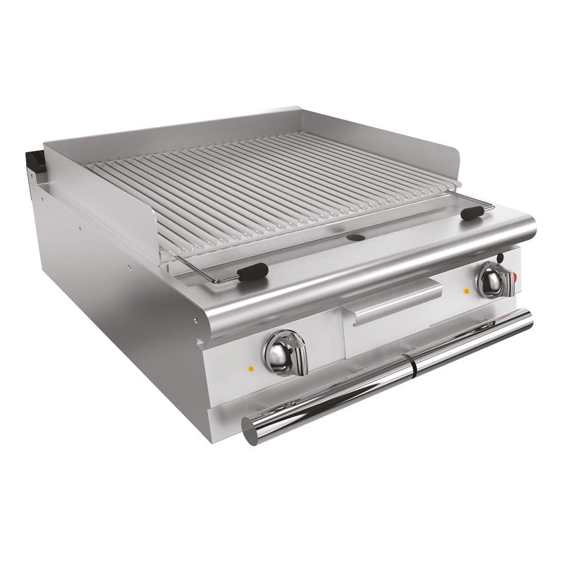 Top grillade électrique - 48 dm² - Largeur 800 mm - Gamme QUEEN 900 - Puissance totale absorbée 16.8 KW - Baron