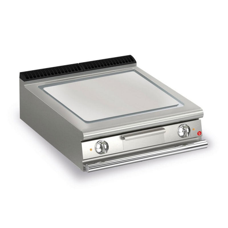 Top plancha électrique - Plaque lisse 37,3 dm² - Chrome dur - Larg. 600 mm - 705 x 490 - Gamme QUEEN 700 - Baron
