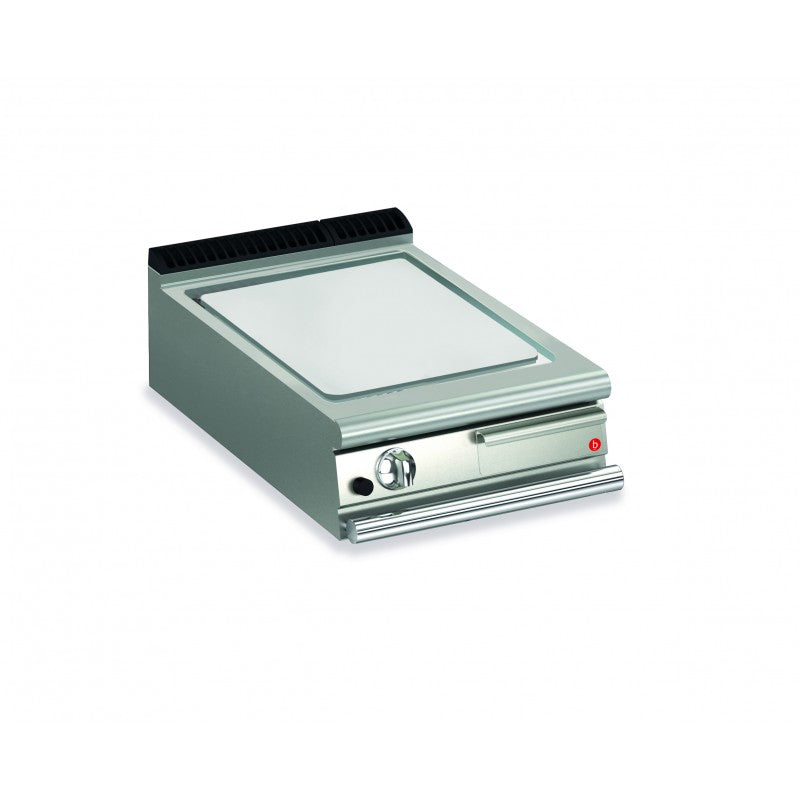 Top plancha gaz - Plaque lisse 37,3 dm² - AISI 430 - Larg. 600 mm - 505 x 490 - Gamme QUEEN 700 - Baron