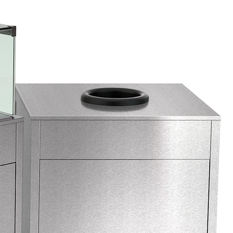 Trou vide déchets avec joint et couvercle en acier pour meuble neutre - Nosem