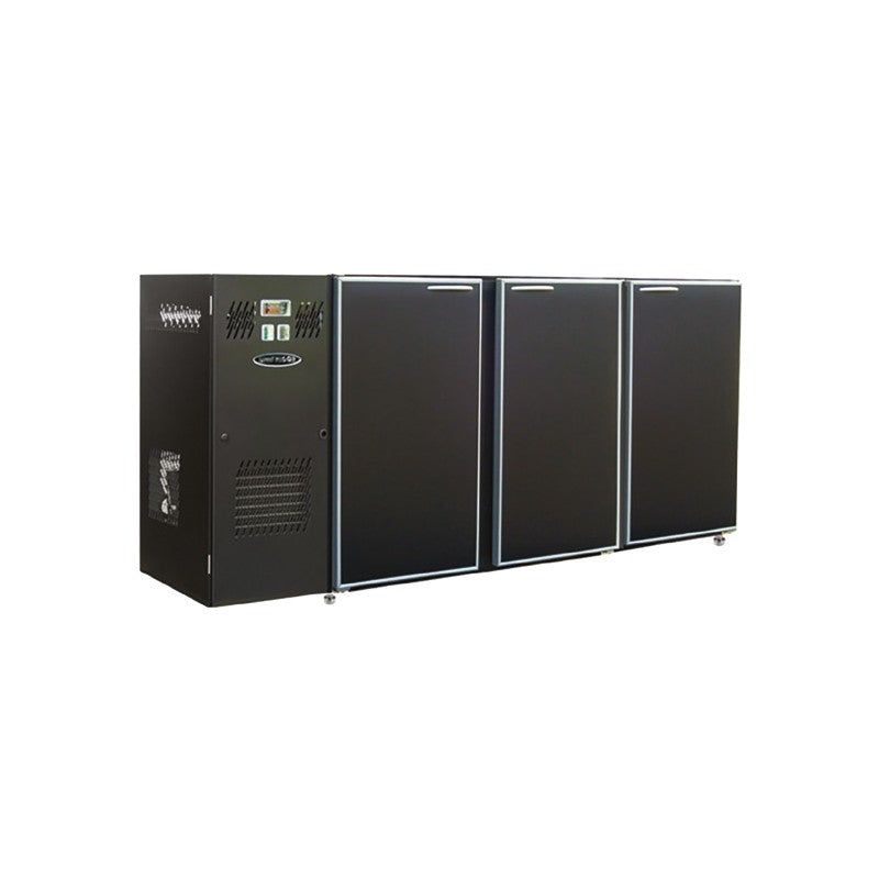 Arrière-bar Skinplate - Série CLASSIC - Groupe logé - 3 moyennes portes pleines - 617 litres - Unifrigor
