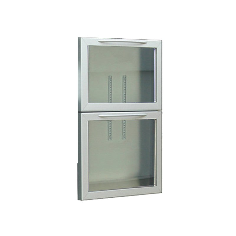 Kit 2 tiroirs vitrés pour porte large - Prof. 540 - Finition Inox - Unifrigor