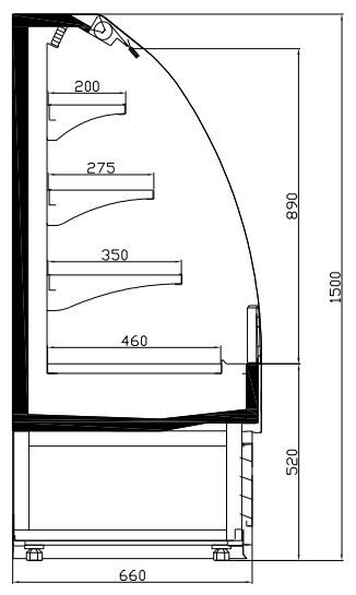 Vitrine Réfrigérée 1.3 - Combisteel 7080.0010