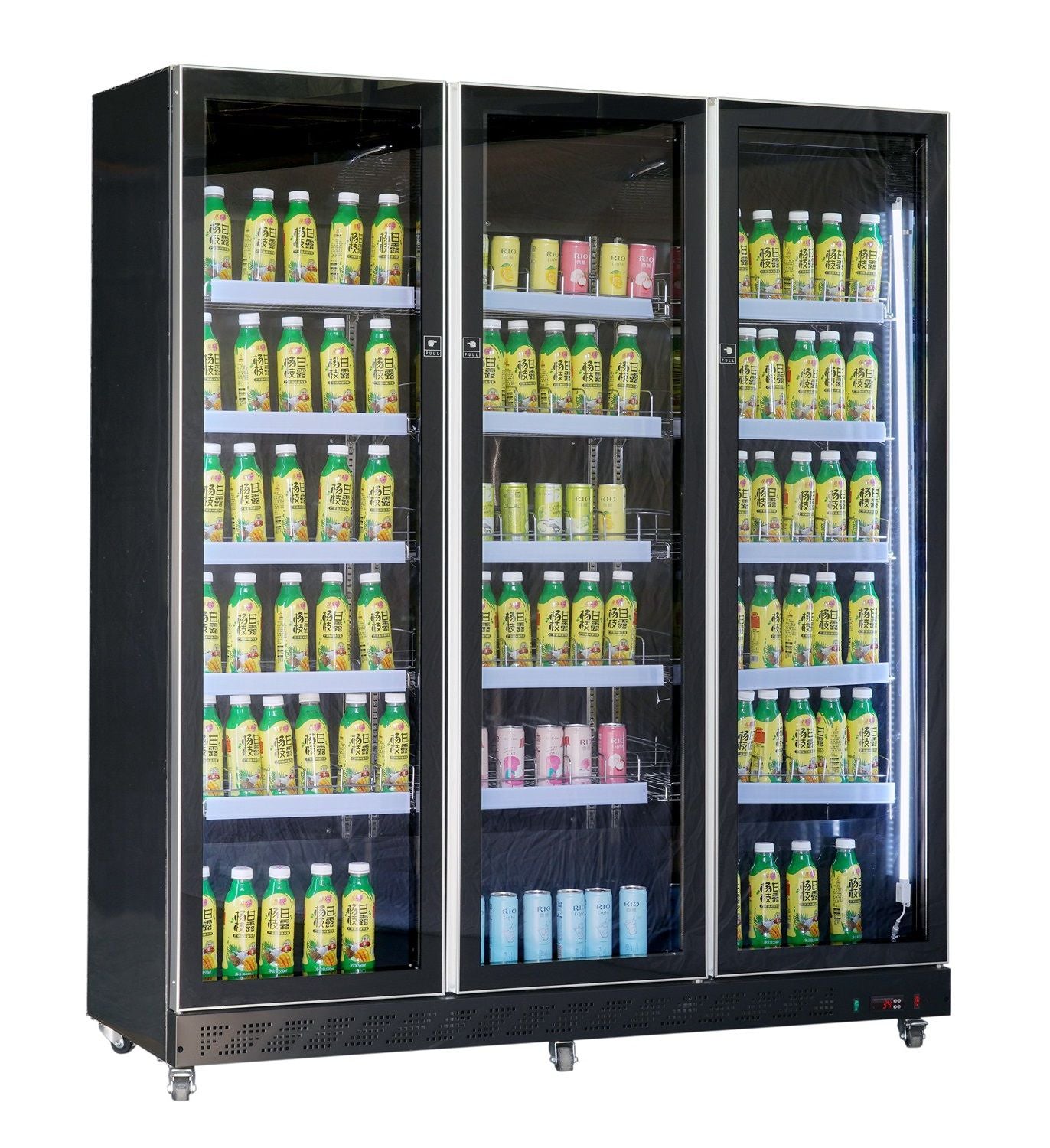 Armoire Positive 3 Portes En Verre Noir