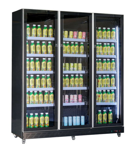 Armoire Positive 3 Portes En Verre Noir