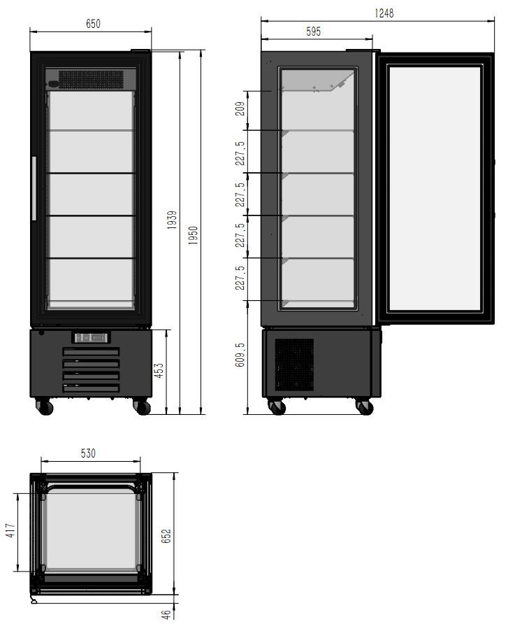 Vitrine De Pâtisserie Réfrigérée 1950 - Combisteel 7450.0845