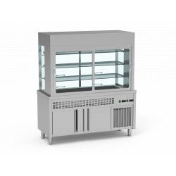 Vitrine self réfrigérée 3 niveaux + cuve + réserve ERATOS SVCR-200