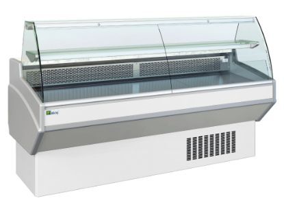 Comptoir d'exposition réfrigéré AL200B vitrage bombé prof 820 froid statique