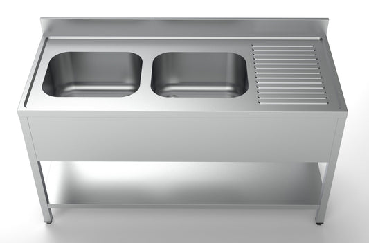 700 Bloc-Évier Étagère 2 À Gauche 1600 - Combisteel 7333.0850