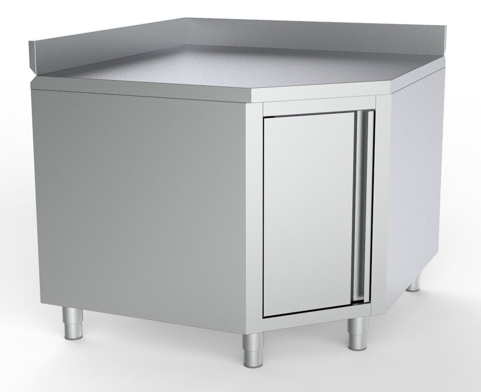 Plan De Travail Angle Avec Porte Et Avec Dosseret 1000/1000 Pour 700Mm Tables