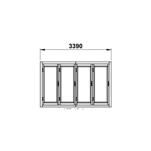 Armoire froide démontable négative 4 portes CORECO AFD-4C-A - 3390x990x2160 mm