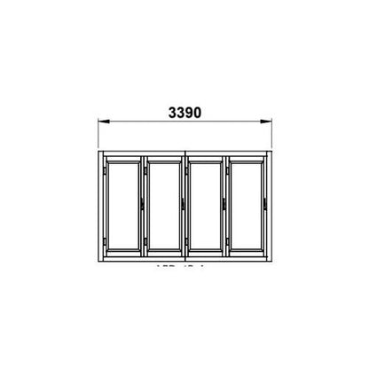 Armoire froide démontable négative 4 portes CORECO AFD-4C-A - 3390x990x2160 mm