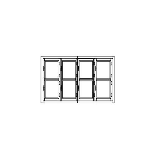 Armoire froide démontable positive 8 portillons CORECO AFD-4R-E - 3390x990x2160 mm