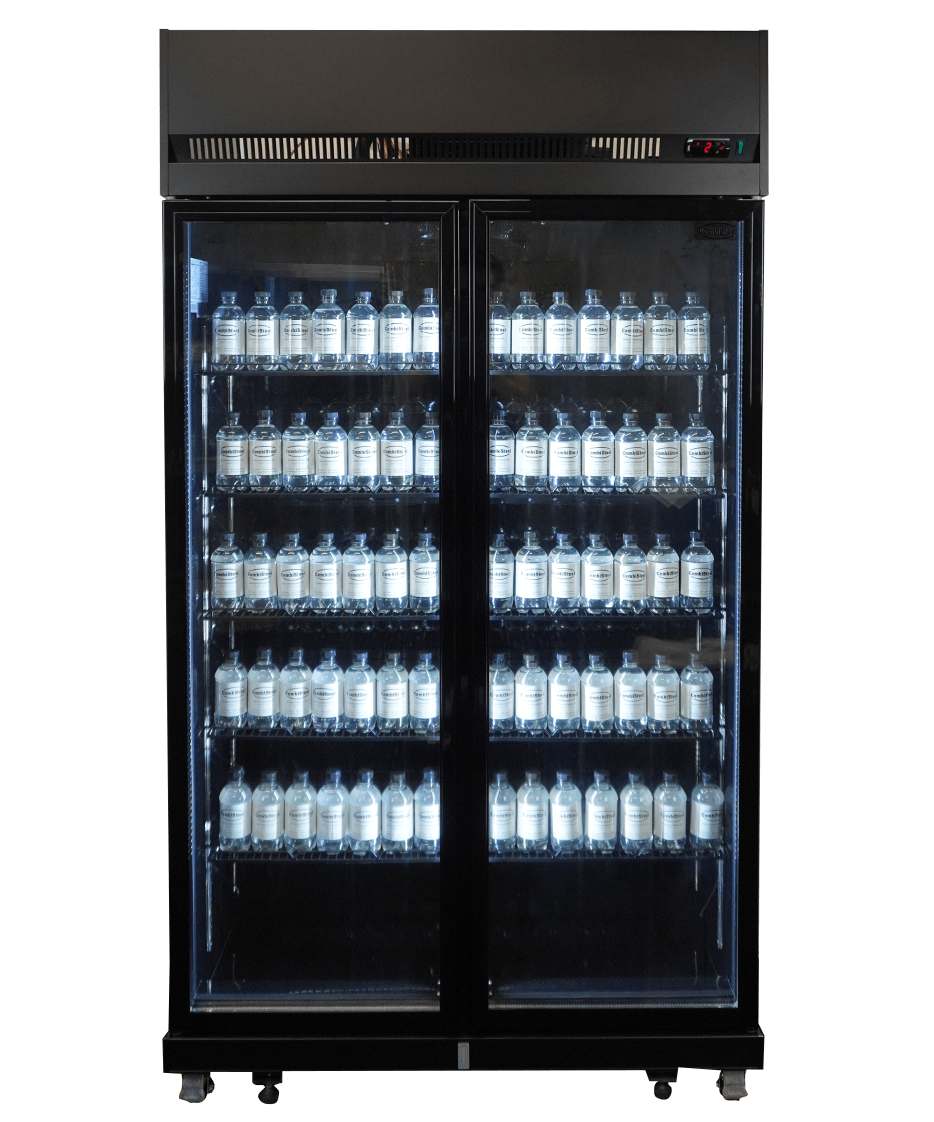 Armoire Positive 2 Portes En Verre Noir Irm-770 Bl - Combisteel 7455.3150