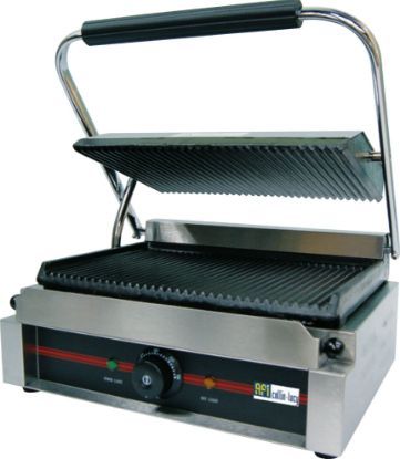 Grill panini électrique plaque rainurée 355 x 235 mm GH811E