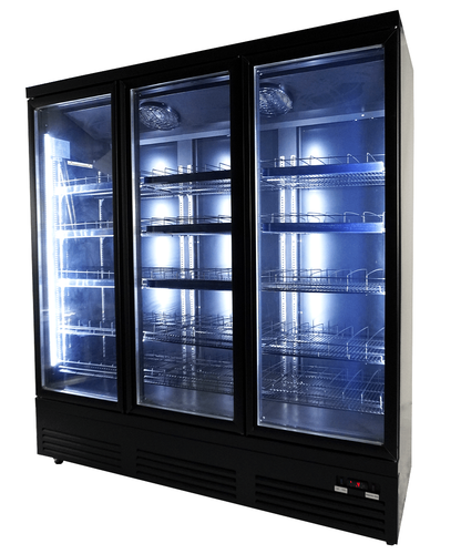 Armoire Positive 3 Portes En Verre Noir Ceb-1600R Bl - Combisteel 7526.0110