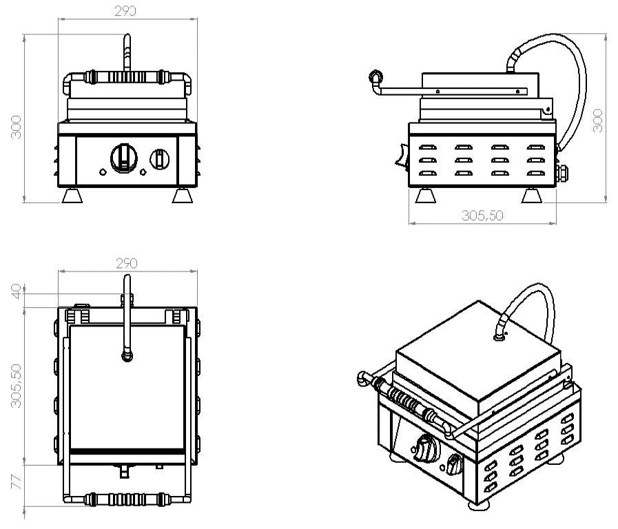 Appareil À Gaufre L300 (7491.0050) - Combisteel 7491.0050