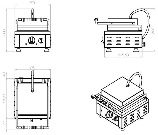 Appareil À Gaufre L300 (7491.0050) - Combisteel 7491.0050