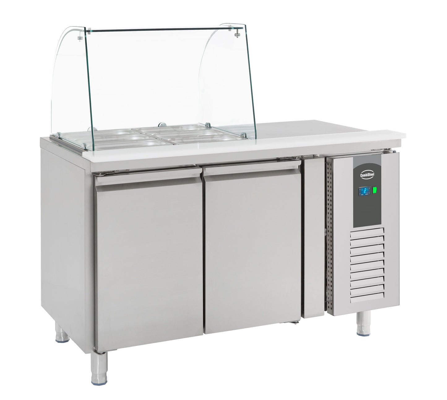 Table Réfrigérée Avec Verre 2 Portes