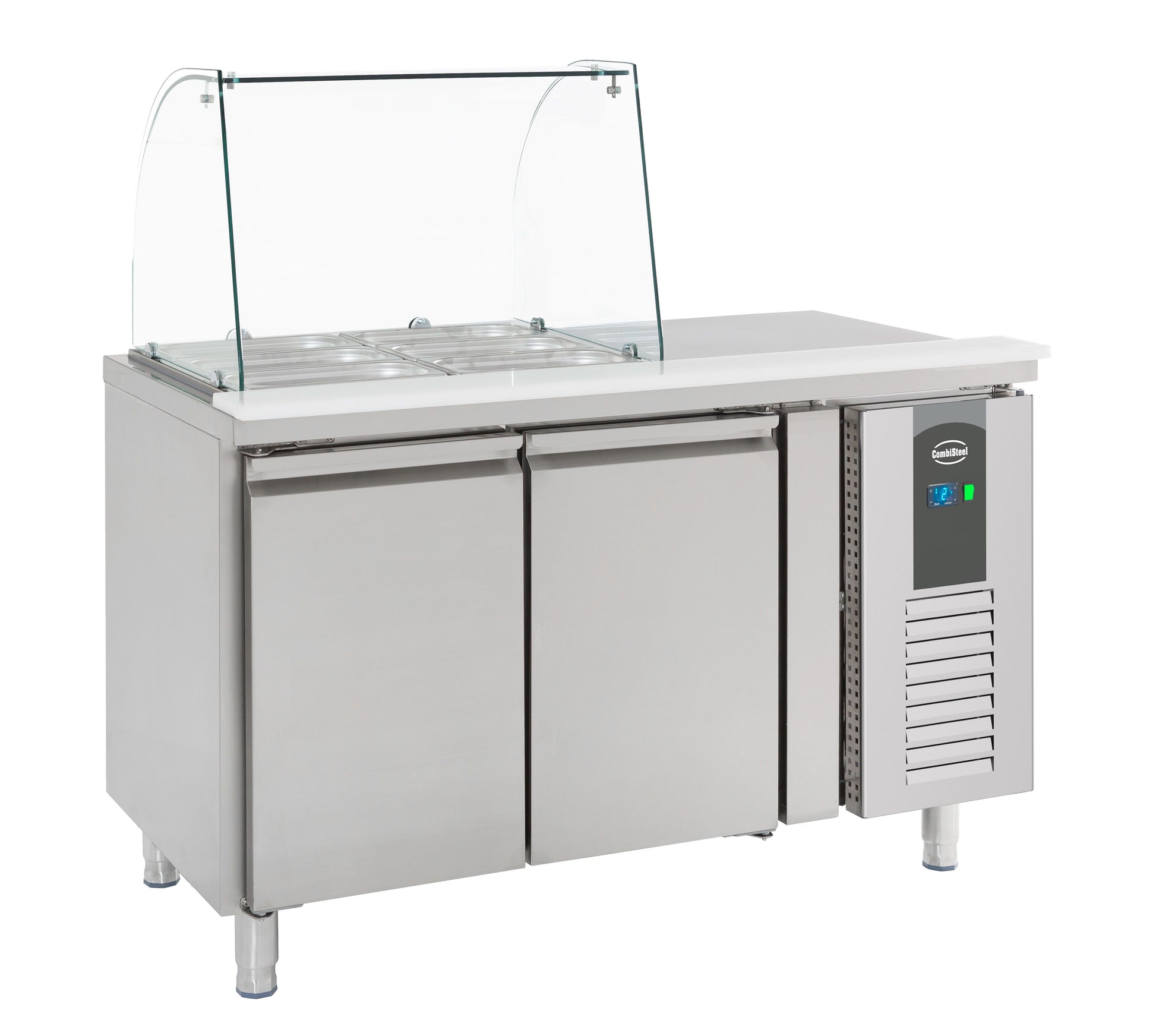 Table Réfrigérée Avec Verre 2 Portes