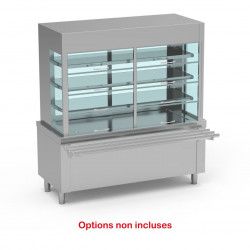 Meuble avec vitrine et plaque sans réserve SIVPN-160 - Self enfant - 4x GN1/1