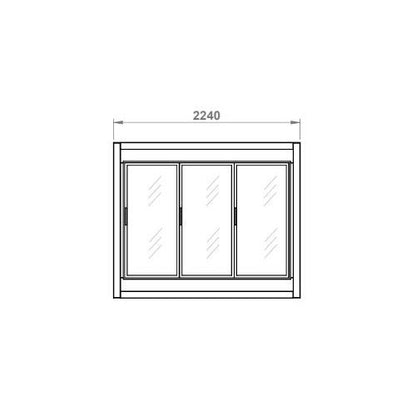 Armoire froide démontable positive 3 portes vitrées CORECO AFD-3R-PC - 2390x990x2160 mm