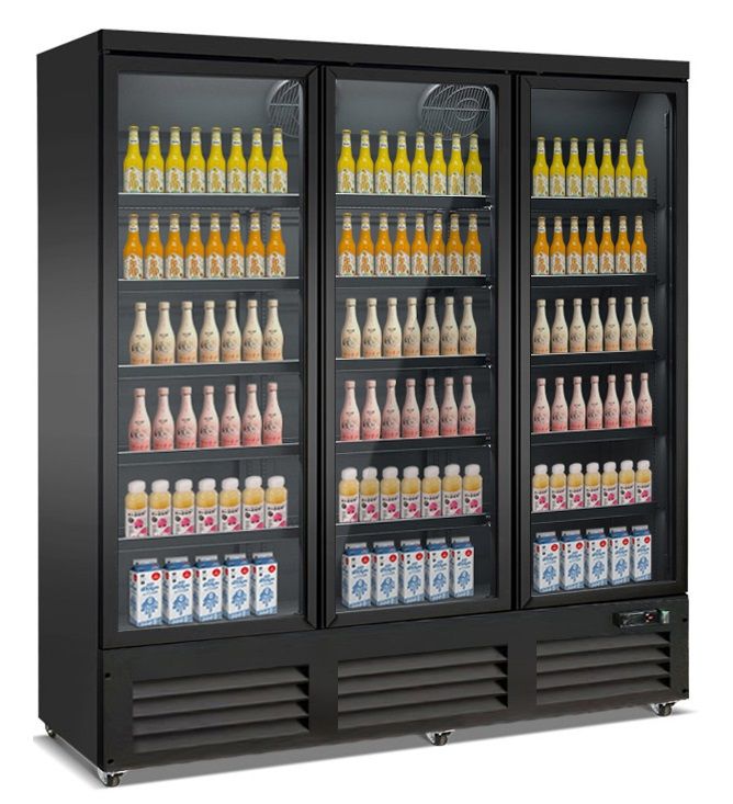 Armoire Negative 3 Portes En Verre Noir Ceb-1600F Bl