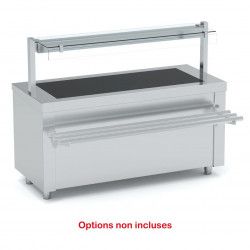 Meuble vitrocéramique avec réserve chaude SIVTR-160 - Self enfant - 4x GN1/1