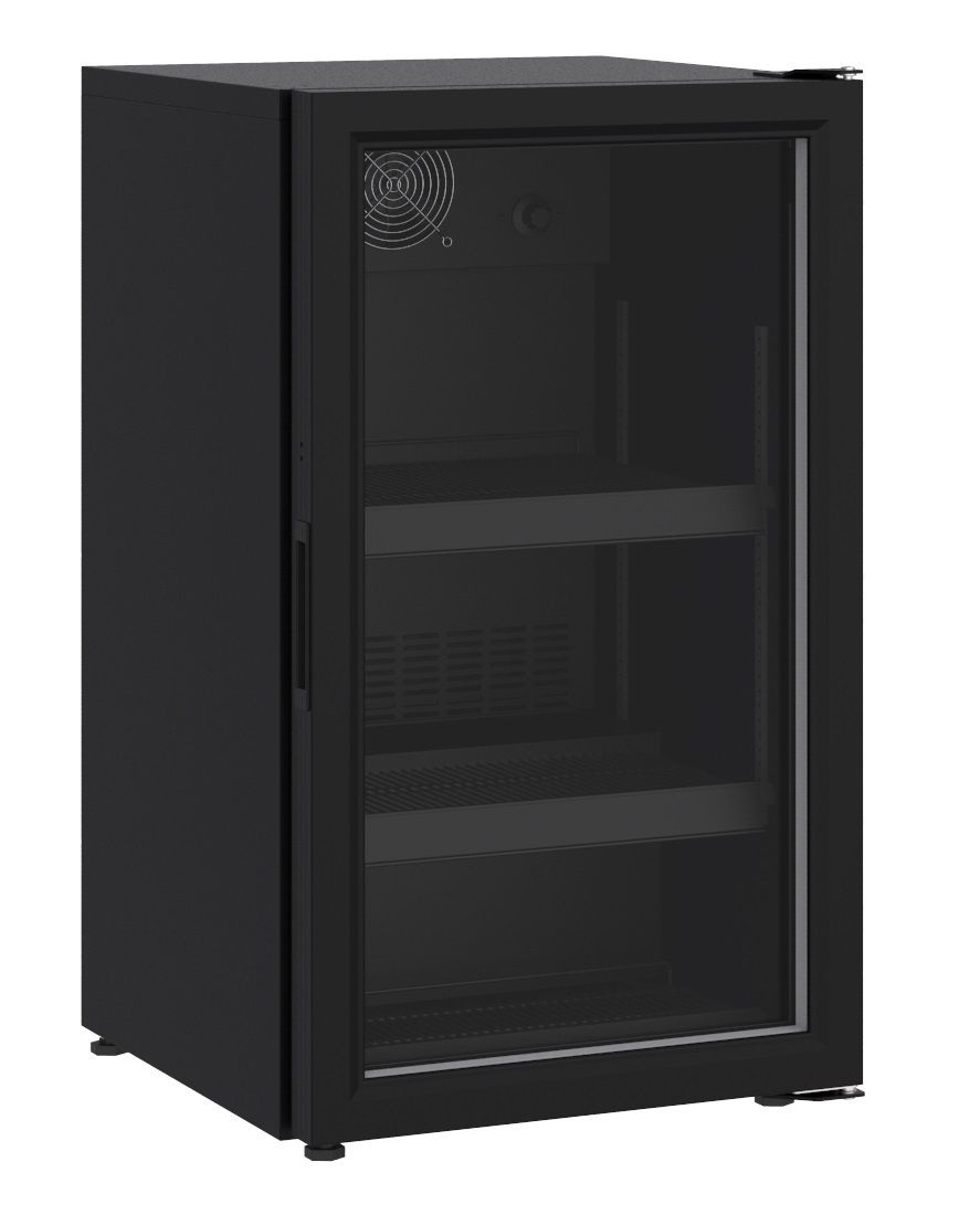 Armoire Positive Posable Porte En Verre 136L Noir