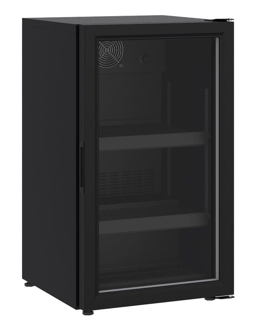 Armoire Positive Posable Porte En Verre 136L Noir