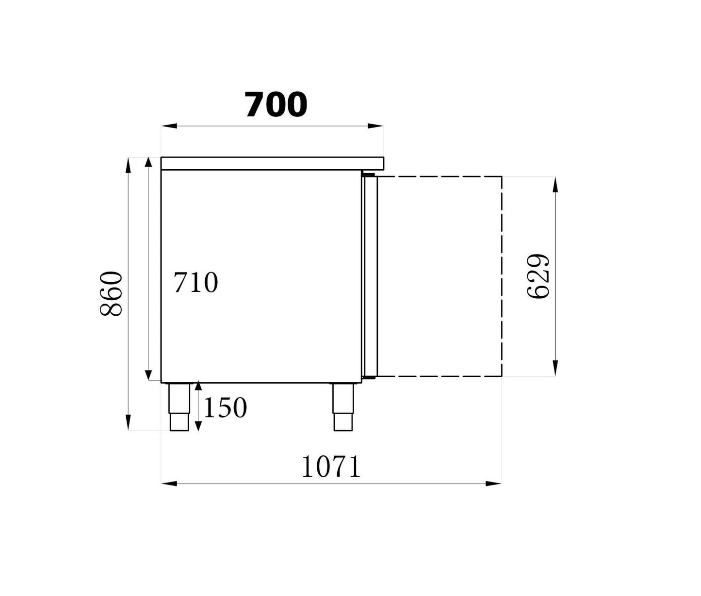 Table Congélateur 3 Portes - Combisteel 7450.0083