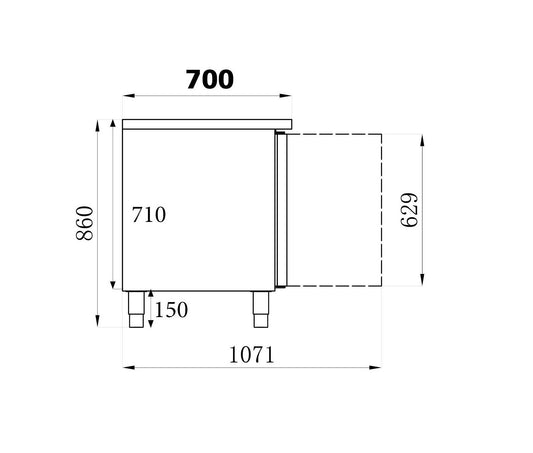 Table Congélateur 3 Portes - Combisteel 7450.0083