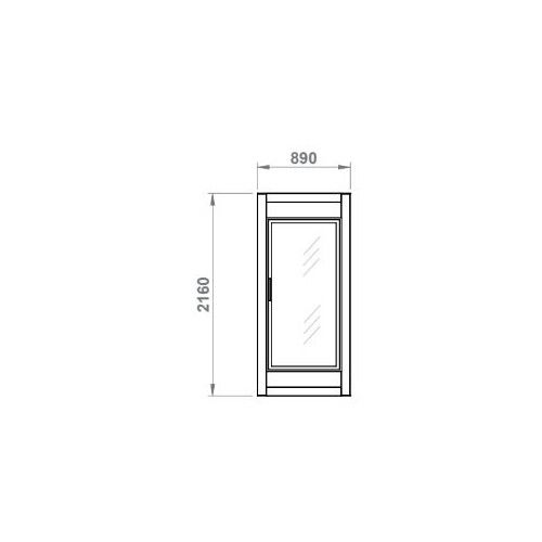 Armoire froide démontable négative 1 porte vitrée CORECO AFD-1C-PC - 990x990x2160 mm