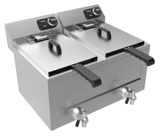 Friteuse Posable Électrique 2X8L 2X3Kw