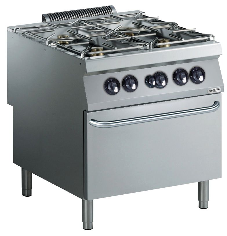 Pro 900 Cuisiniere A Gaz 4 Br. Avec Four A Gaz
