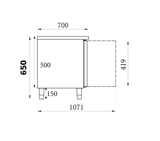 Table Réfrigérée 650 Haute 3 Portes L1795 - Combisteel 7450.0760