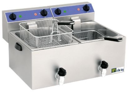 Friteuse de table électrique 2 x 8 L avec vidange SF99VC