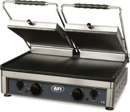 Grill panini électrique double plaque rainurée GTP6040